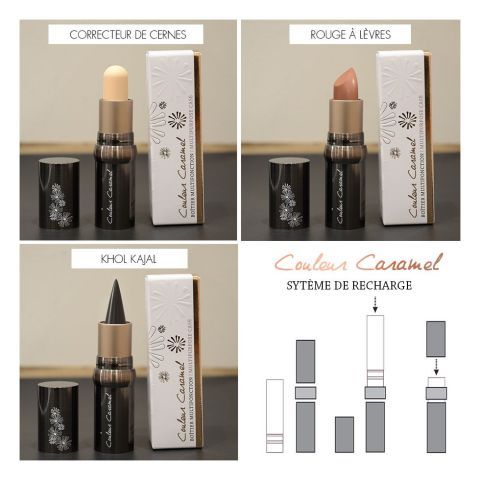 BOTIER MULTIFONCTION - ROUGE  LVRES/KAJAL/CORRECTEUR