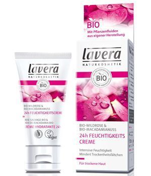 Lavera Crme hydratante 24h Rose sauvage et Macadamia 30ml