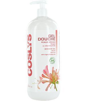 Coslys Gel douche surgras peau sche  l'extrait de Chvrefeuille 1L